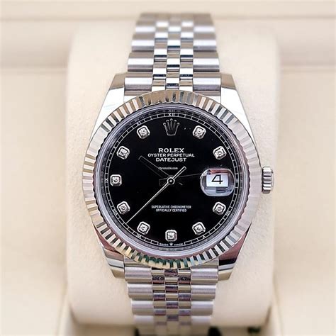 rolex datejust silver black face|Rolex Datejust black jubilee dial.